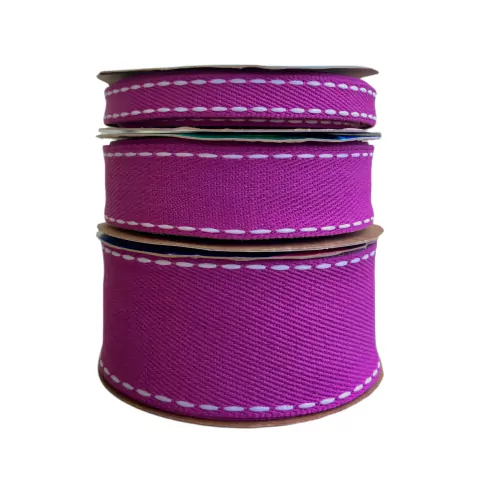 FITA JEANS SINIMBU COM PESPONTO BRANCO - ROSE VIOLET (COR 16)