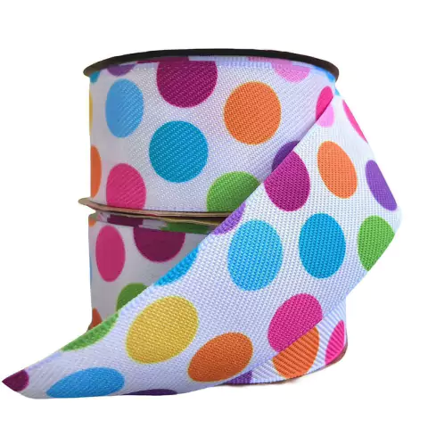 FITA SINIMBU JEANS ESTAMPADA POÁ COLORIDO - 38MM