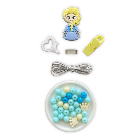 KIT PRENDEDOR DE CHUPETA - PRINCESA ELSA (FROZEN)
