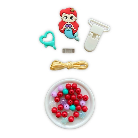 KIT PRENDEDOR DE CHUPETA - PRINCESA ARIEL