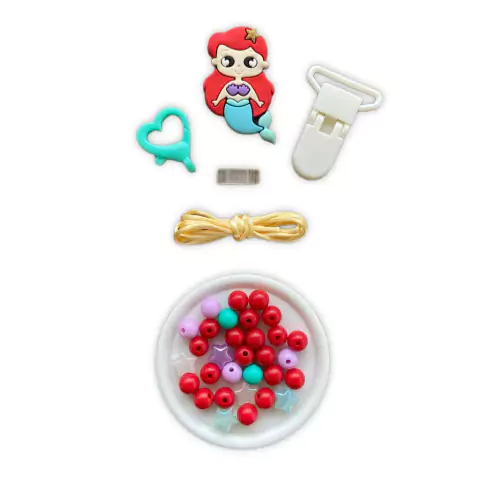 KIT PRENDEDOR DE CHUPETA - PRINCESA ARIEL