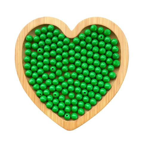 MIÇANGA BOLA LEITOSA VERDE FOLHA (8MM) - 200 PEÇAS