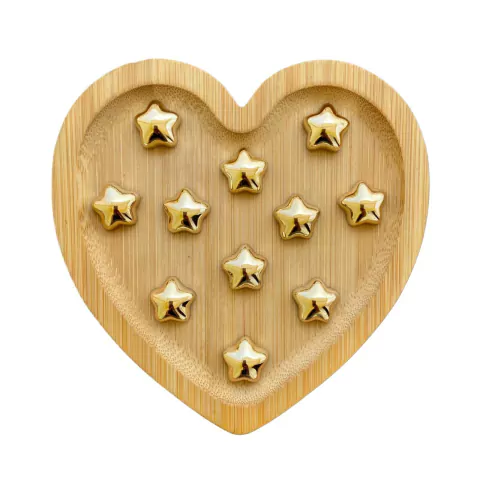 APLIQUE METAL ESTRELA DOURADA - 10 UNIDADES