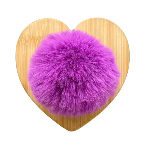 POMPOM DE PELÚCIA ROXO (8CM) - 2 UNIDADES