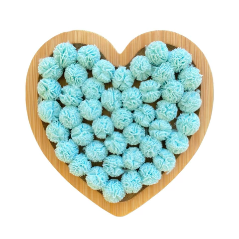 MINI POMPOM DE TULE VERDE ÁGUA (1.5CM) - 20 UNIDADES