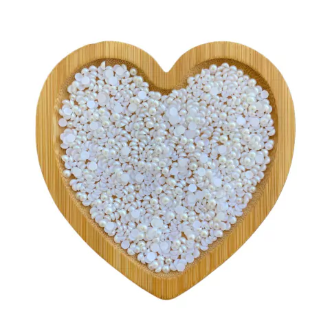 CHATON MEIA PÉROLA BRANCO (4MM) - 20 GRAMAS