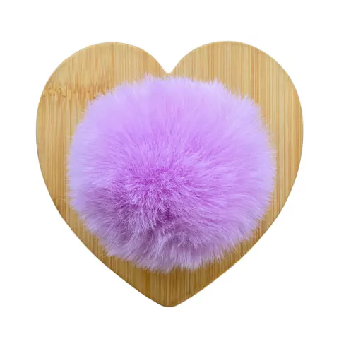 POMPOM DE PELÚCIA LILÁS (8CM) - 2 UNIDADES
