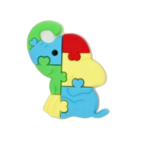 APLIQUE EMBORRACHADO ELEFANTINHO AUTISMO - 2 UNIDADES
