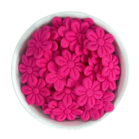 APLIQUE FLOR PRENSADA - ROSA PINK - 50 UNIDADES
