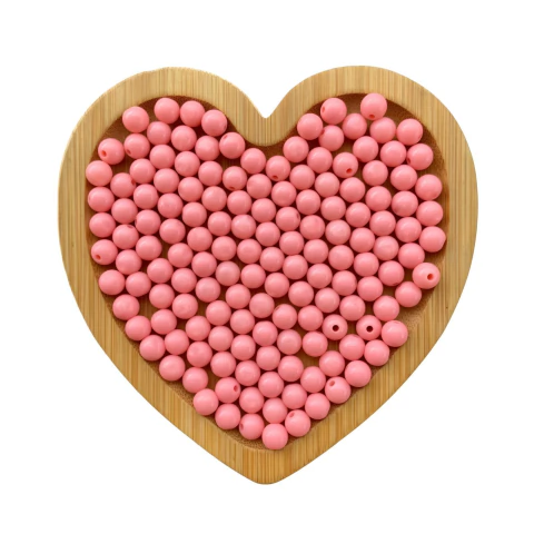 MIÇANGA BOLA LEITOSA ROSA MALVA (8MM) - 200 PEÇAS