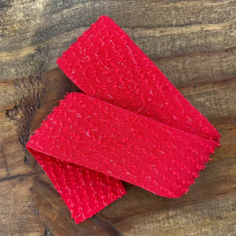 FITA TRABALHADA DESFIADA IMPORTADA VERMELHA 38MM - 2 METROS