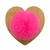 POMPOM DE PELÚCIA ROSA NEON (8CM) - 2 UNIDADES