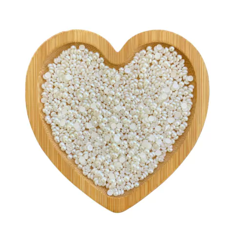 CHATON MEIA PÉROLA OFF WHITE (4MM) - 20 GRAMAS