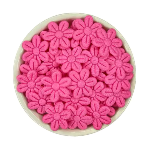 APLIQUE FLOR PRENSADA - ROSA PRINCESA - 50 UNIDADES