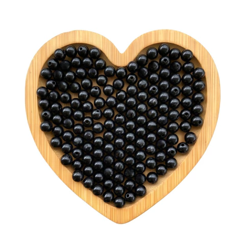 MIÇANGA BOLA LEITOSA PRETA (8MM) - 200 PEÇAS