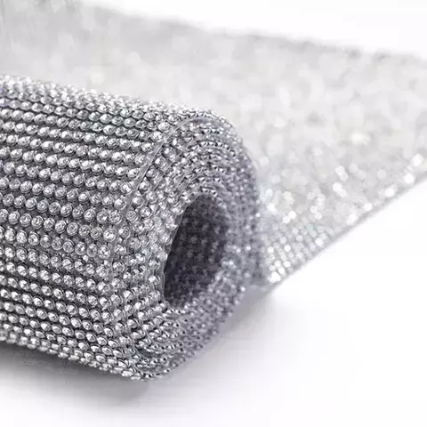 MANTA DE STRASS PRATA (5X45CM) - UNIDADE