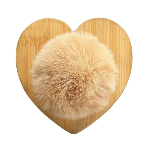 POMPOM DE PELÚCIA BEGE (8CM) - 2 UNIDADES