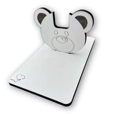 SUPORTE MDF BRANCO URSINHO PARA PISTOLA DE COLA QUENTE