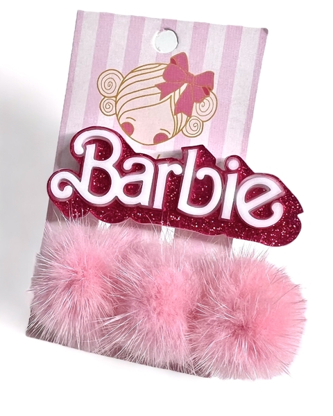 Kit Hair Clip Barbie Pompons