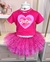 Kit Look Barbie (T-shirt + Saia Tutu) Pink