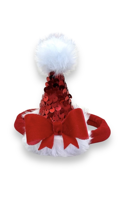 Gorro Lacinho Papai Noel na Faixinha Bebê