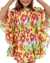 Saída Vestido Flores Neons 100% Algodão