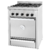 Cocina industrial Sol Real Profesional 60cm 4 hornallas Acero Inoxidable gas natural - Puerta Ciega