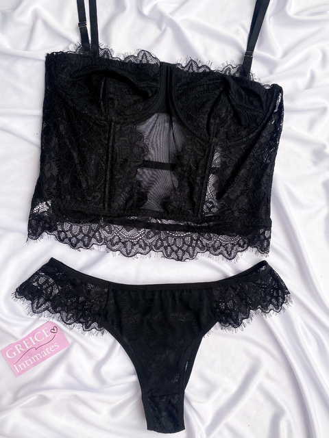 Corselet Bruna - Preto