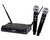Microfone Sem Fio Lyco Uhf Duplo Analógico de Mão Uh02 Mm (11531)