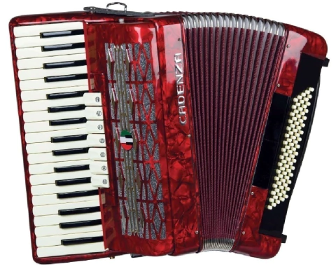 Acordeon Cadenza 80 Baixos Cd80/37 Rd Vermelha Com Estojo (935)