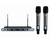 Microfone Karsect S/ Fio Duplo de Mão Digital Rack Krp2r Uhf (6882)