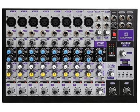 Mesa de Som Waldman 12 Canais C/ Efeito Cp-12fxu Bluetooth (3395)