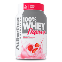 WHEY 100% FLAVOUR MORANGO ATHLETICA NUTRITION 900G