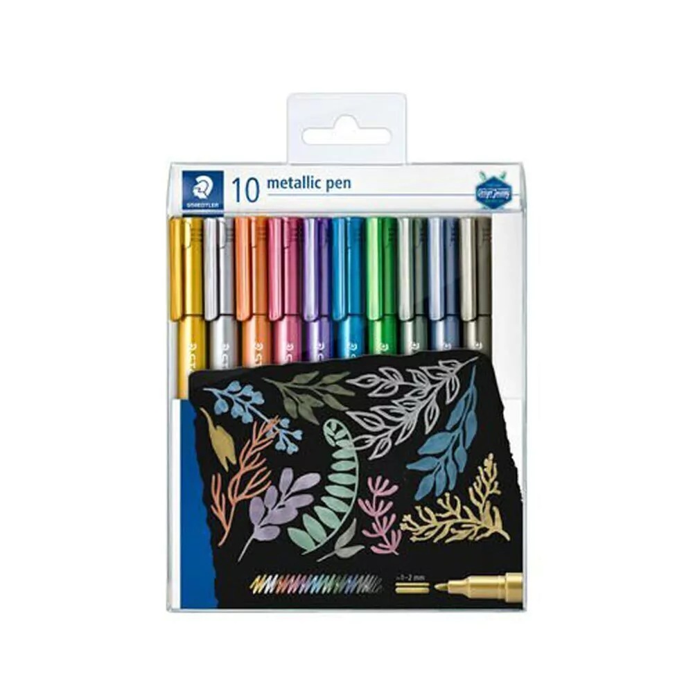 Marcadores Staedtler Metallic Pen En Estuche X 10 Colores