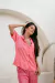 Pijama Americano de Cetim Liso Feminino - Lena Sleepwear - Pijamas