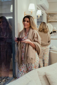 Pijama Americano de Algodão Estampa Borboletas Feminino - comprar online