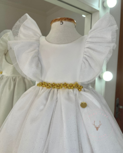 Vestido Belle Branco | 20 Dias Úteis - Baby Ferr | Vestidos Infantis