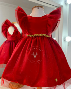 Vestido Belle Vermelho | 20 Dias Úteis - Baby Ferr | Vestidos Infantis