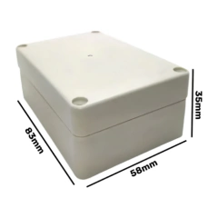 Caixa Plástica Case para Montagem ABS 83x58x35mm Branca na internet