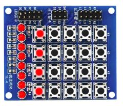 Módulo Teclado 20 Botões (4x4 + 4) + 8 Leds - NatalMakers