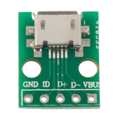 Módulo Conector Micro USB Fêmea para DIP na internet