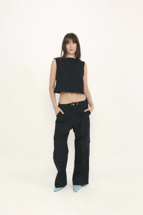 PANTALÓN IMÁN NEGRO - comprar online