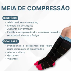 Meia Compressão Colorida Cano Longo - loja online