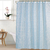 Cortina De Baño + Ganchos + Protector, Venecita Celeste