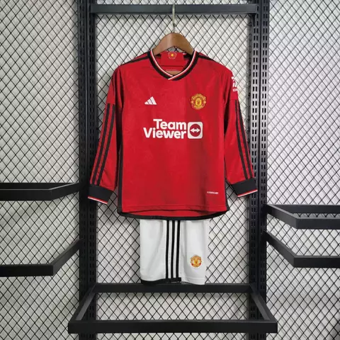 Manchester United - Casa Infantil Manga Longa (24/25)