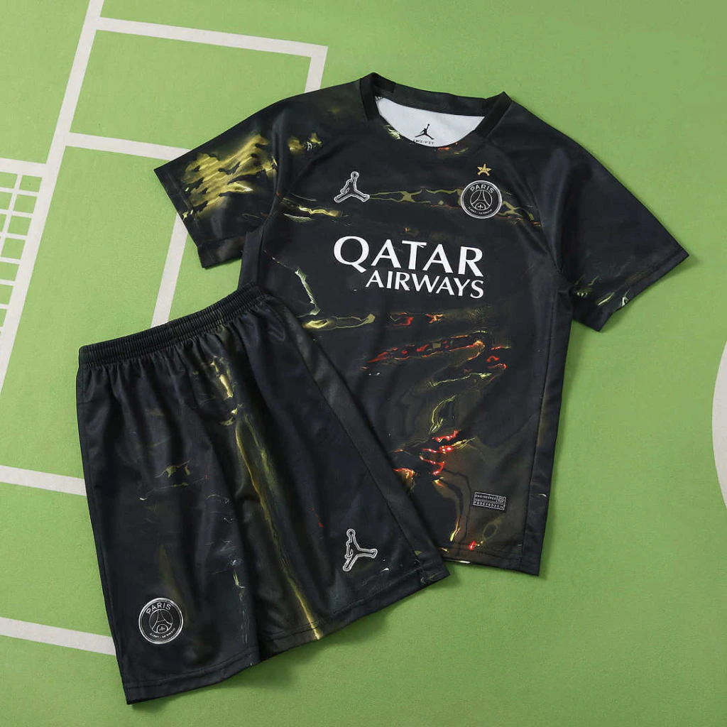 Conjunto Infantil PSG Quinta 25/26 Jordan Preto