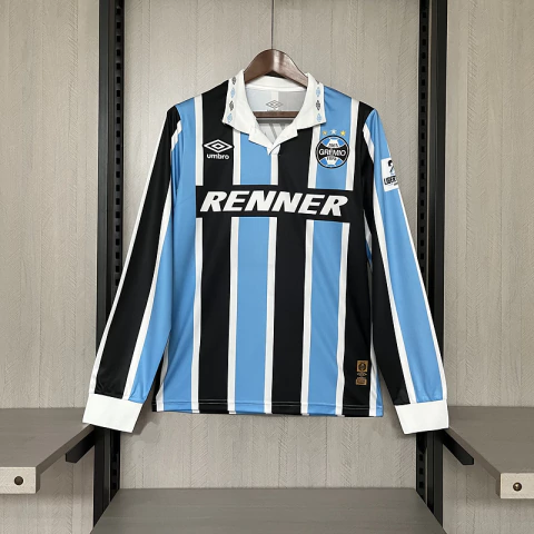 Grêmio - Casa (ANIVERSÁRIO 20 ANOS BI LIBERTADORES 1995) [RETRÔ MANGA LONGA] - comprar online