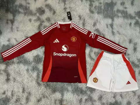 Manchester United - Casa Infantil Manga Longa (24/25)