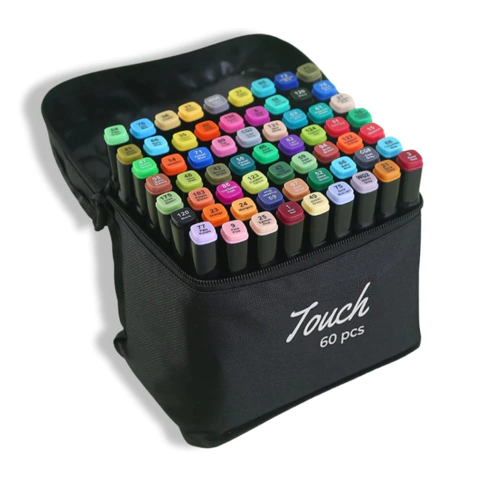 Kit com 60 Marcadores Ponta Dupla Touch | Importado - comprar online