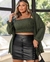 SHORT SAIA MARIA FRANCIA ECO COURO - Curvy Store